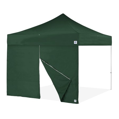 E-Z UP TAA Compliant Food Booth Middle Zipper Sidewall, 13' W x 13' H, Forest Green SW3PRFBMTC13FG